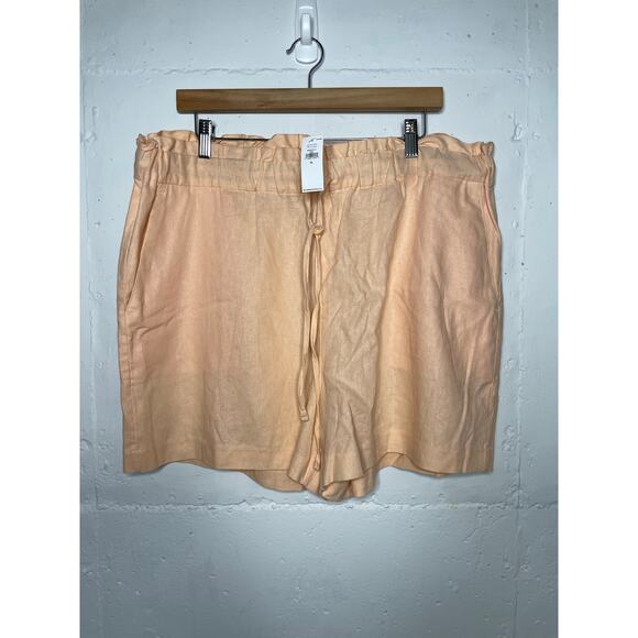 NEW Banana Republic Womens Linen Blend Orange Shorts Pull On Size XS - Picture 1 of 4